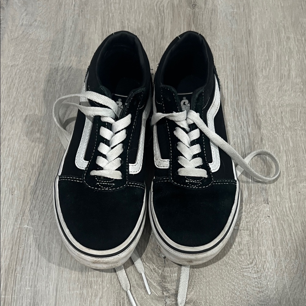 Vans Kids Black and White Sneakers